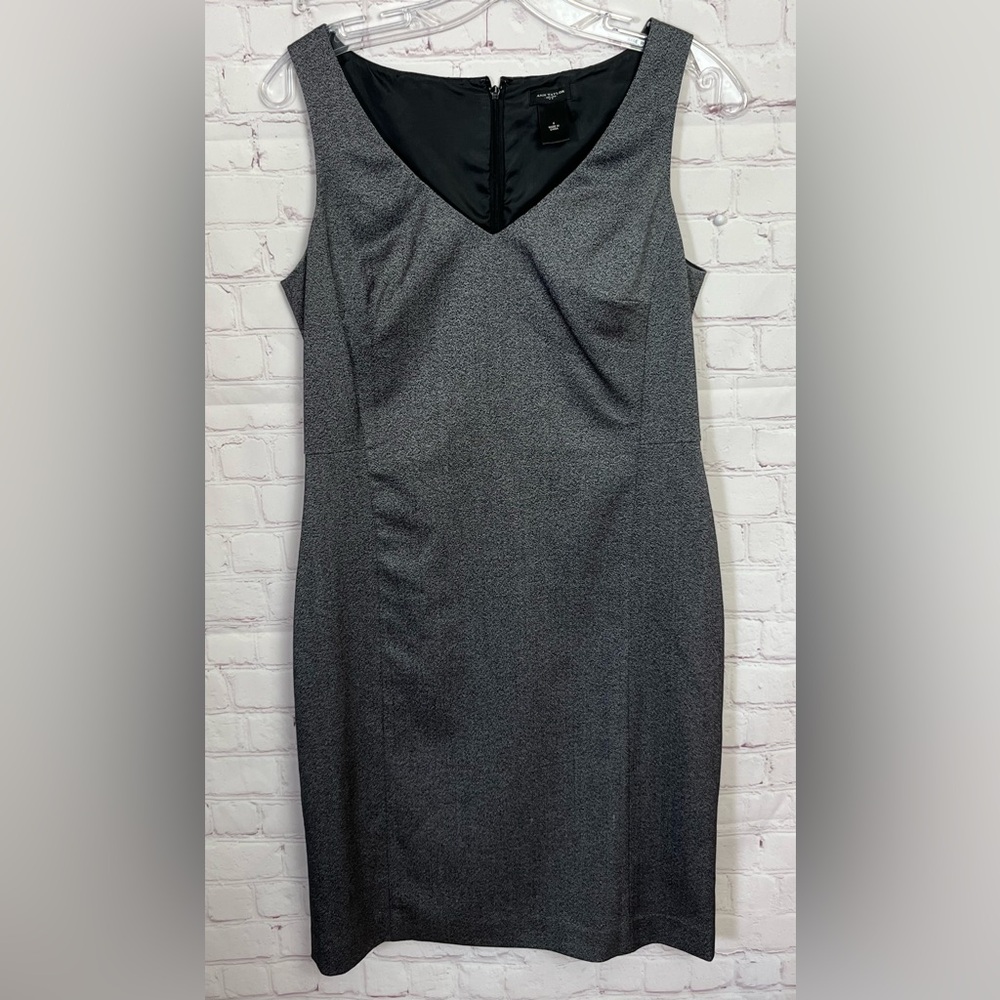 Ann Taylor Factory Sleeveless Charcoal Sheath Dress